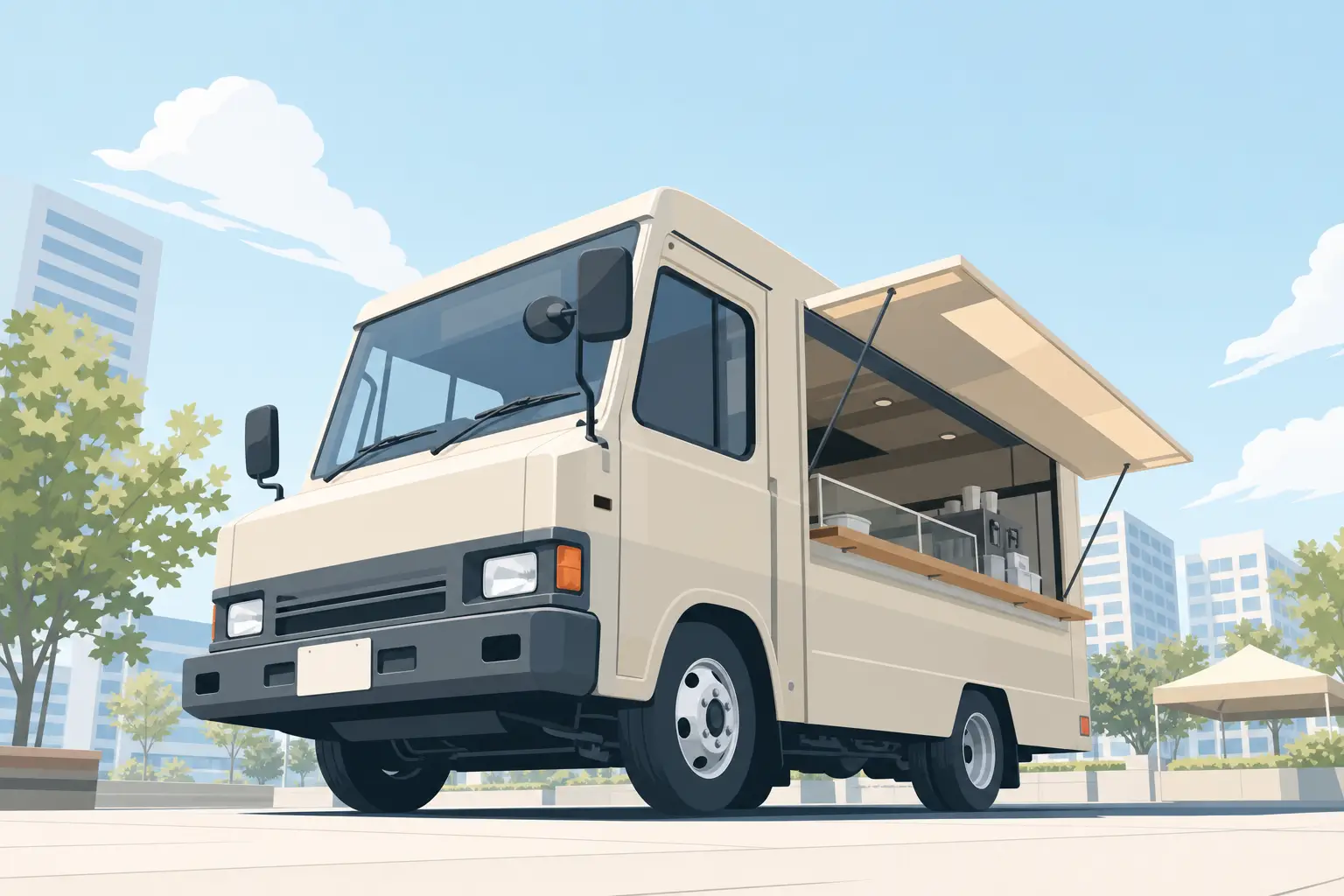 キッチンカー中古2トン車とは？基礎知識とサイズ・免許